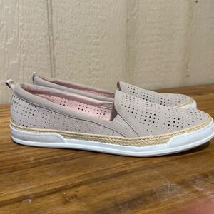 Adrienne Vittadini Women Gray Perforated Slip On Espadrille‎ Sneakers Size 9.5